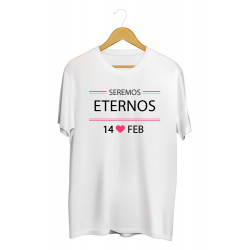 Printernet Playera De Manga Corta con Diseño de Amor y amistad Seremos Eternos, Ideal para Regalo