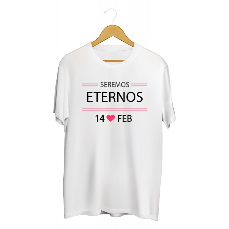 Printernet Playera De Manga Corta con Diseño de Amor y amistad Seremos Eternos, Ideal para Regalo