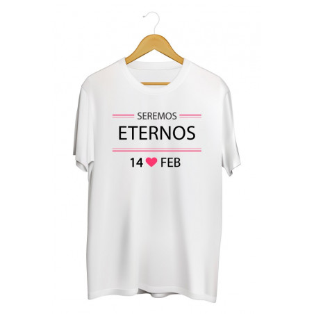 Printernet Playera De Manga Corta con Diseño de Amor y amistad Seremos Eternos, Ideal para Regalo