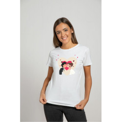Printernet Playera De Manga Corta con Diseño de Amor y amistad , casamiento