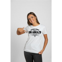 Printernet Playera De Manga Corta con Diseño de Amor y amistad, Manos Arriba esto es un Abrazo