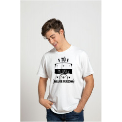Printernet Playera De Manga Corta con Diseño de Amor y amistad, Tu me haces mejor persona