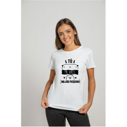 Printernet Playera De Manga Corta con Diseño de Amor y amistad, Tu me haces mejor persona