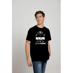 Printernet Playera De Manga Corta con Diseño de Amor y amistad, Tu me haces mejor persona