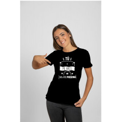 Printernet Playera De Manga Corta con Diseño de Amor y amistad, Tu me haces mejor persona