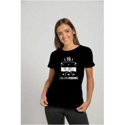 Printernet Playera De Manga Corta con Diseño de Amor y amistad, Tu me haces mejor persona