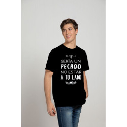 Printernet Playera De Manga Corta con Diseño de Amor y amistad, Seria un pecado no estar a tu lado