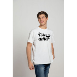Printernet Playera De Manga Corta con Diseño de Amor y amistad, Nido de Amor