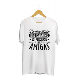 Printernet Playera De Manga Corta con Diseño de Amor y amistad, Lo divertido del camino es perderse con amig@s