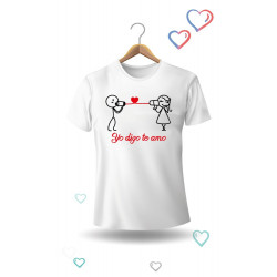 Printernet Playera De Manga Corta con Diseño de Amor y amistad, Yo digo TE AMO