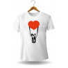 Printernet Playera De Manga Corta con Diseño de Amor y amistad, Volamos de amor con globo