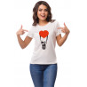Printernet Playera De Manga Corta con Diseño de Amor y amistad, Volamos de amor con globo