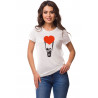 Printernet Playera De Manga Corta con Diseño de Amor y amistad, Volamos de amor con globo