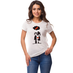 Printernet Playera De Manga Corta con Diseño de Amor y amistad, De la mano corazon