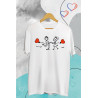 Printernet Playera De Manga Corta con Diseño de Amor y amistad,Girando Enamorados