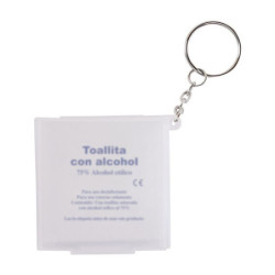 LLAVERO CON PADS DE ALCOHOL BLANCO | Printernet