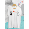 Printernet Playera De Manga Corta con Diseño de Amor y amistad,Burbujas de Amor
