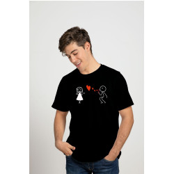 Printernet Playera De Manga Corta con Diseño de Amor y amistad,Burbujas de Amor