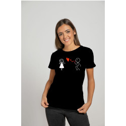 Printernet Playera De Manga Corta con Diseño de Amor y amistad,Burbujas de Amor