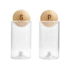 SET DE SALERO Y PIMENTERO BENITO BEIGE | Printernet