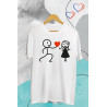 Printernet Playera De Manga Corta con Diseño de Amor y amistad, Te regalo mi Corazon