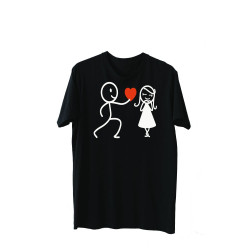 Printernet Playera De Manga Corta con Diseño de Amor y amistad, Te regalo mi Corazon