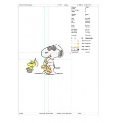 Ponchado Snoopy para bordar en Printernet