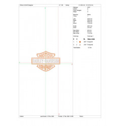 Ponchado logo Harley Davidson Auto para bordar en Printernet