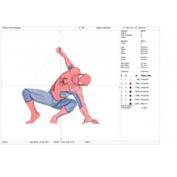 Ponchado SpiderMan Hombre Araña de frente para bordar en Printernet