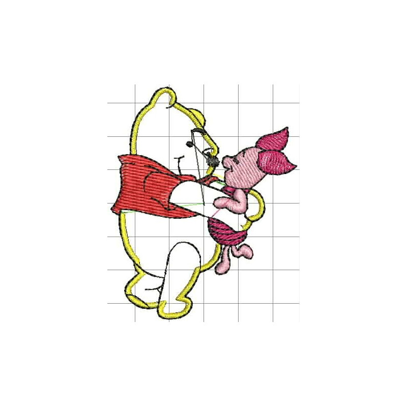 Ponchado Winnie The Pooh para bordar en Printernet