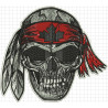 Ponchado Calavera Skull para bordar en Printernet