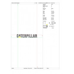 Ponchado logo Caterpillar  para bordar en Printernet