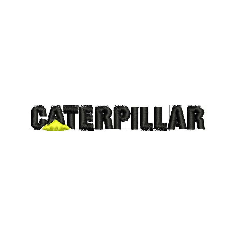 Ponchado logo Caterpillar  para bordar en Printernet