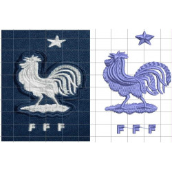 Ponchado Federación Francesa de Futbol FFF para bordar en Printernet
