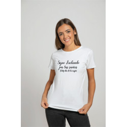 Printernet Playera De Manga Corta con Diseño de Dia de la Mujer Sigue Luchando
