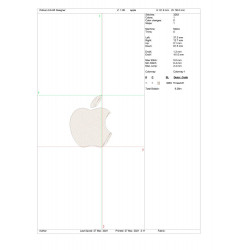 Ponchado Apple para bordar en Printernet