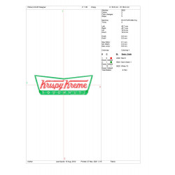 Ponchado Krispy Creams Donas  para bordar en Printernet
