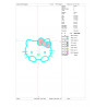 Ponchado Kitty con Corazon para bordar en Printernet