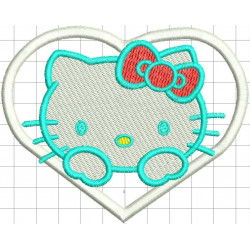 Ponchado Kitty con Corazon para bordar en Printernet