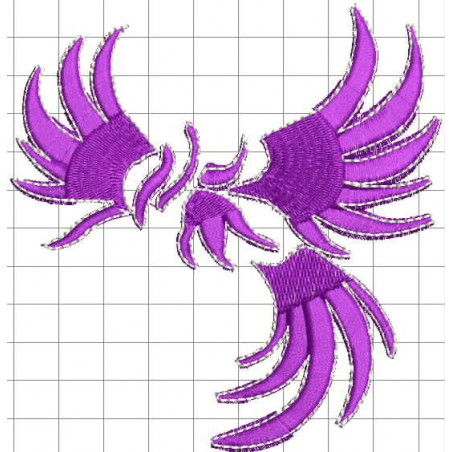 Ponchado Ave Fenix para bordar en Printernet