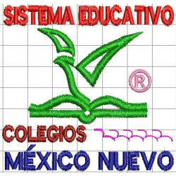 Ponchado Escuela Colegio Mexico Nuevo para bordar en Printernet
