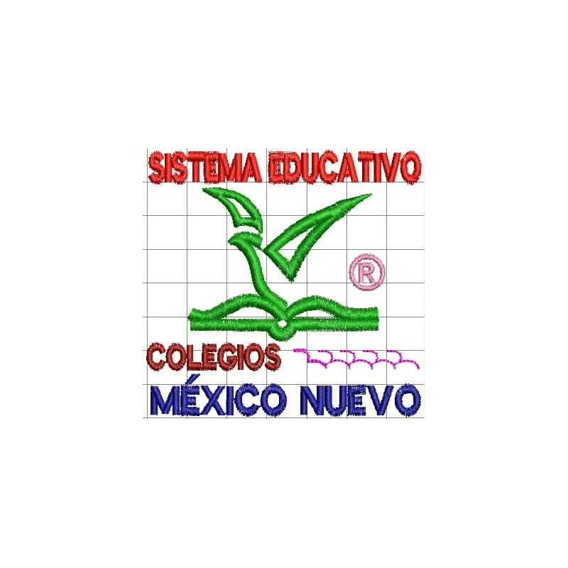 Ponchado Escuela Colegio Mexico Nuevo para bordar en Printernet