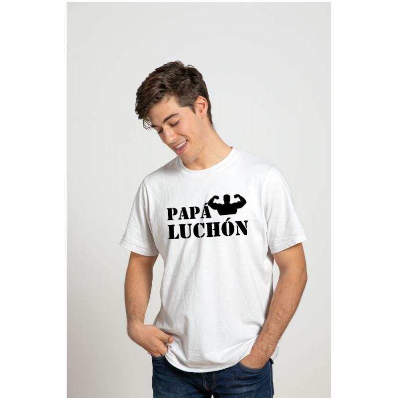 Playera Printernet Alta Calidad Feliz Día Del Padre Diseño Papá Luchón