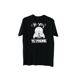 Playera Día Del Padre Diseño Yo soy tu padre sobre playera negra
