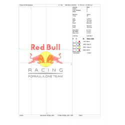 Ponchado Red Bull  para bordar en Printernet