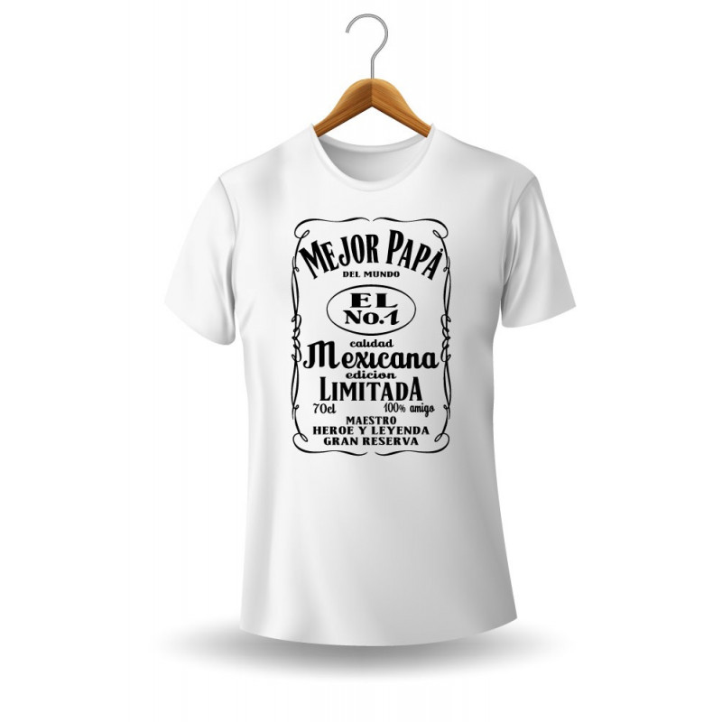 Printernet Playera De Manga Corta El Mejor Papa el Numero 1