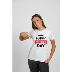 Printernet Playera De Manga Corta Feliz día del Padre Fathers Day