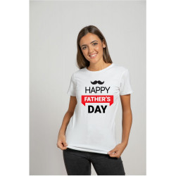 Printernet Playera De Manga Corta Feliz día del Padre Fathers Day