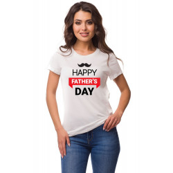 Printernet Playera De Manga Corta Feliz día del Padre Fathers Day