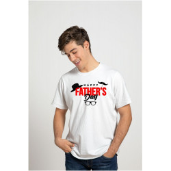 Printernet Playera De Manga Corta Feliz día del Padre Hat Fathers Day